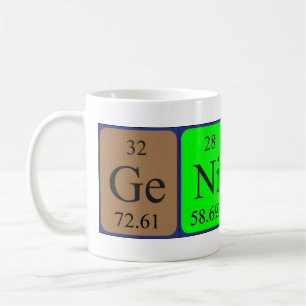 Genius periodic table name mug