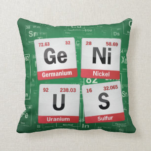 GENIUS periodic table pillow