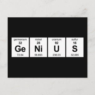 GeNiUS Periodic Table Postcard