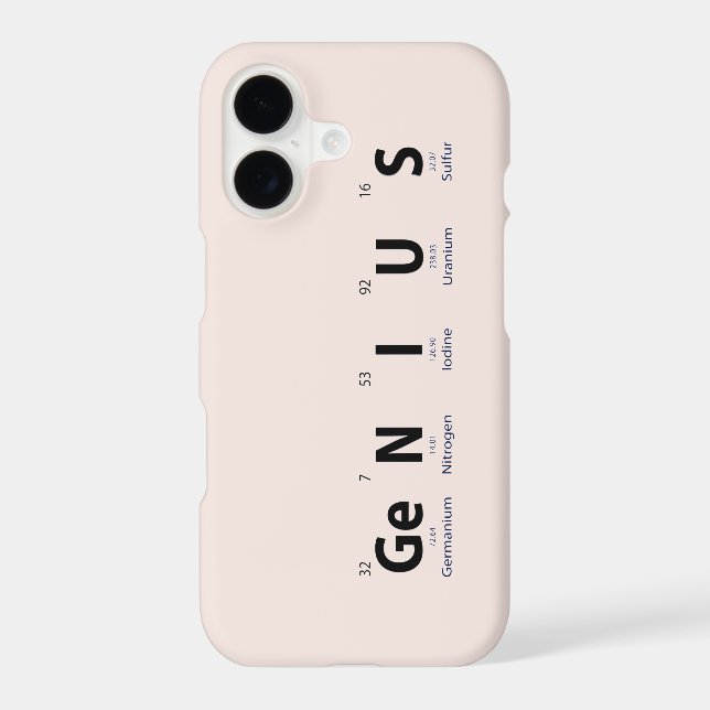 'Genius' Periodic Table - Soft Blush Beige (Back)
