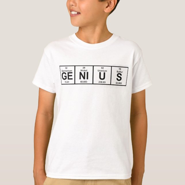 Genius Periodic Table T-Shirt (Front)
