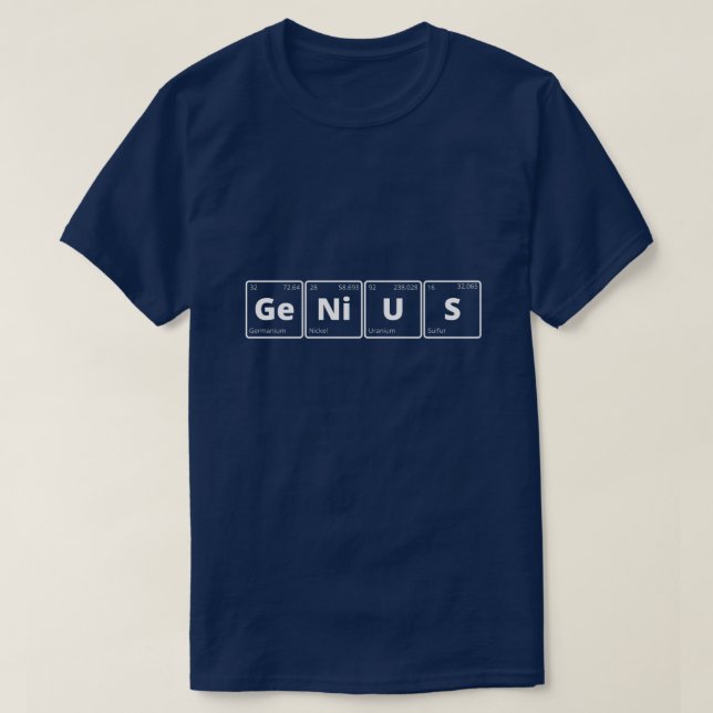 Genius - Periodic Table T-Shirt (Design Front)