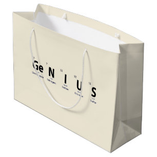 'Genius' Periodic Table - Warm Ivory- Academic Large Gift Bag