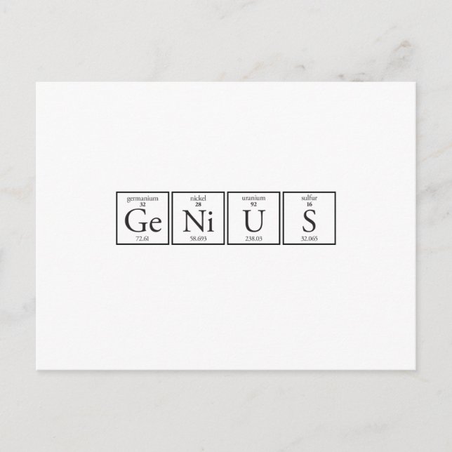 Genius Postcard (Front)