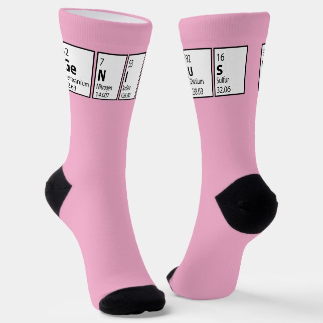Genius Science Nerd Socks (Angled)