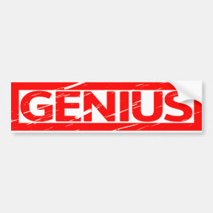 Genius Stamp Bumper Sticker