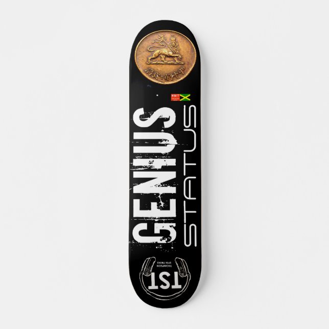GENIUS STATUS Skateboard, 7¾" Deck Skateboard (Front)