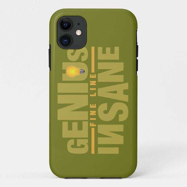 GENIUS VS INSANE custom iPhone case (Back)