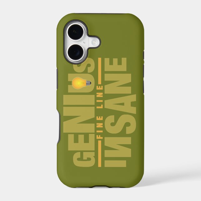 GENIUS VS INSANE custom iPhone case (Back)