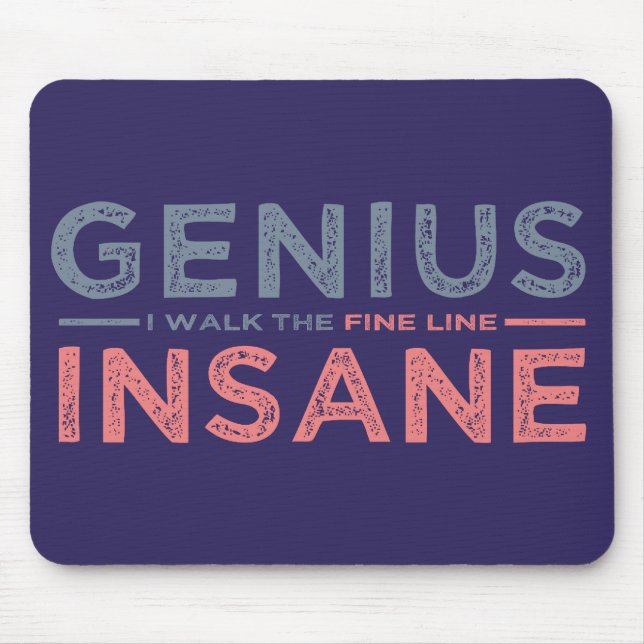 GENIUS VS INSANE custom mousepad (Front)