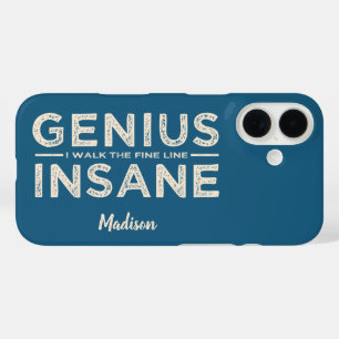 GENIUS VS INSANE custom name & colour phone cases