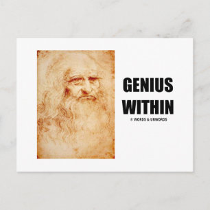 Genius Within (Leonardo da Vinci Self-Portrait) Postcard