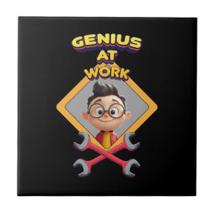genius work funny geek repair computer animation c ceramic tile