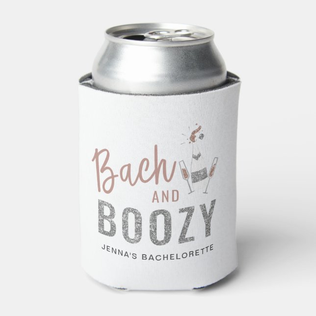 GENNA | Bach and Boozy Rose Gold Bachelorette Can Cooler (Can Front)
