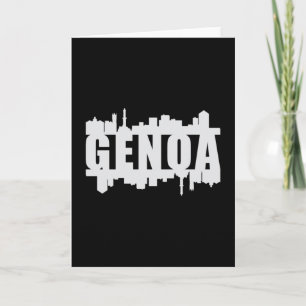 Genoa Italy City Skyline Cityscape Funny Gift Card