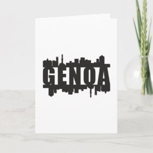 Genoa Italy City Skyline Cityscape Funny Gift Idea Card