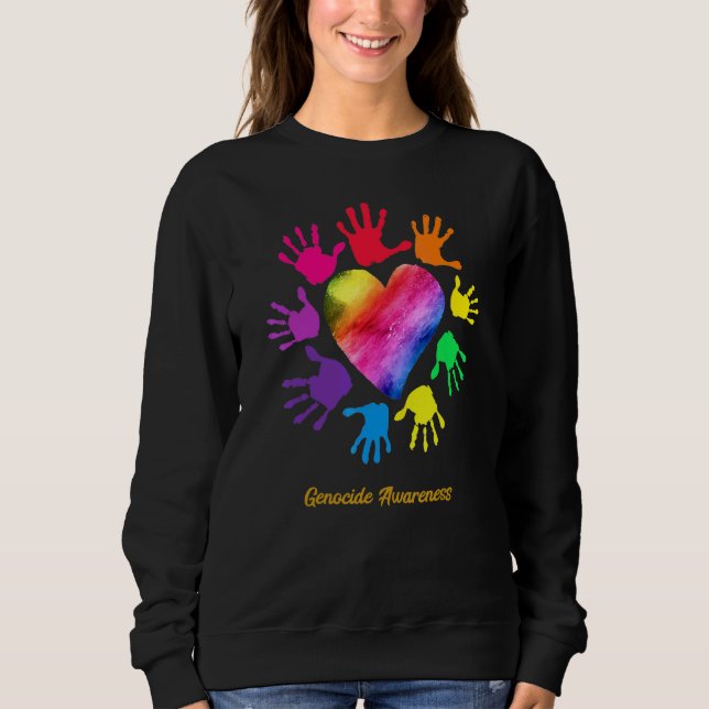 Genocide Awareness Hands Genocide Sweatshirt (Front)