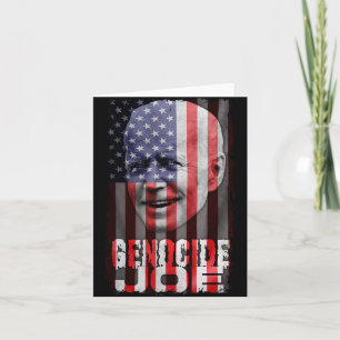 Genocide Joe Biden Anti Biden American Flag Vampir Card