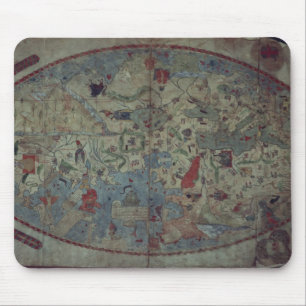Genoese world map, designed by Toscanelli Mouse Pad