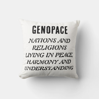 GENOPACE Nations and religions living in peace. Cushion
