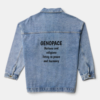 GENOPACE Nations and religions living in peace Denim Jacket
