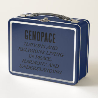 GENOPACE Nations and religions living in peace. Metal Lunch Box