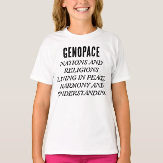 GENOPACE Nations and religions living in peace. T-Shirt