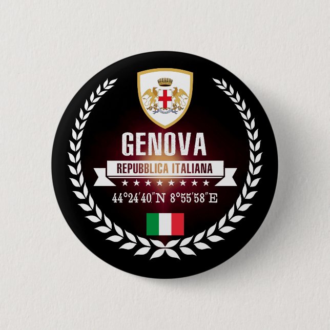 Genova 6 Cm Round Badge (Front)