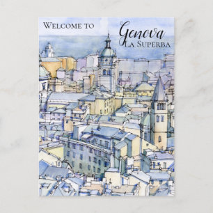 Genova la superba holiday postcard