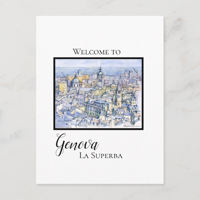 Genova la superba holiday postcard (Front)