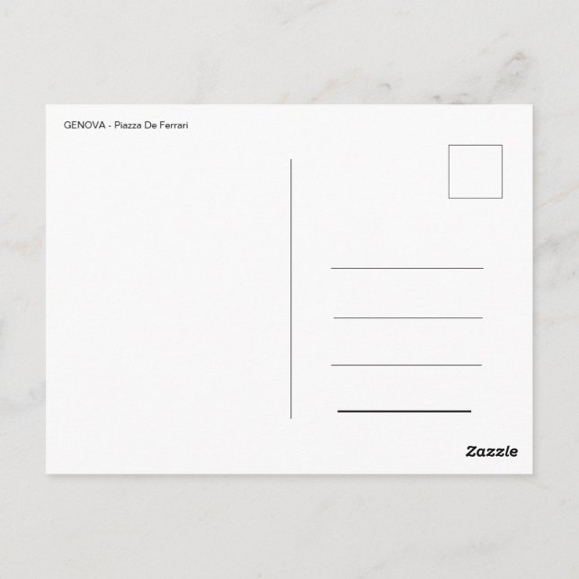 Genova - Piazza de Ferrari Postcard (Back)