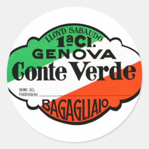 GenovaConteVerde Classic Round Sticker
