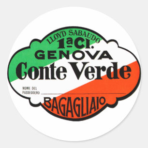 GenovaConteVerde Classic Round Sticker