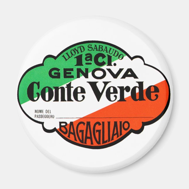 GenovaConteVerde Magnet (Front)