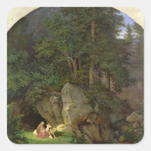Genoveva in the Wood Clearing, 1839-41 Square Sticker