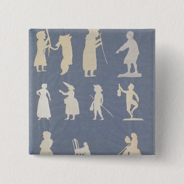 Genre Scene 15 Cm Square Badge (Front)