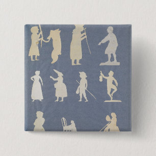 Genre Scene 15 Cm Square Badge