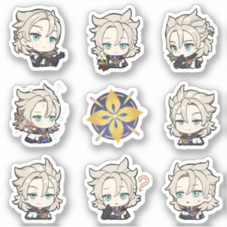 Genshin Impact Chibi Albedo Stickers