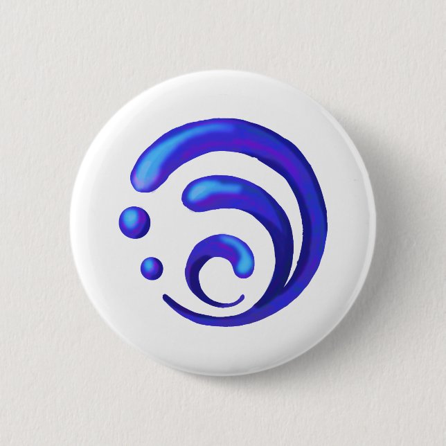 Genshin Impact - Hydro 6 Cm Round Badge (Front)