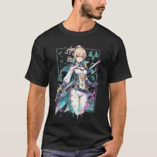 Genshin Impact Jean White Blue Outfit Favonian Dev T-Shirt