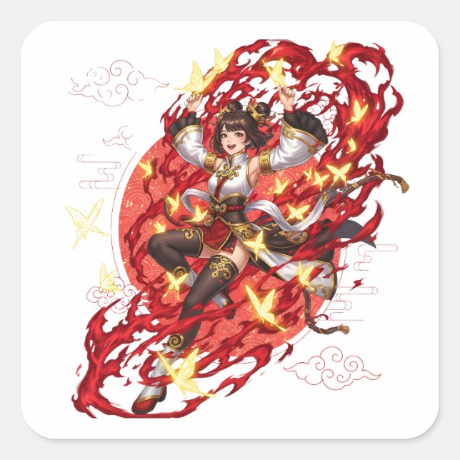 Genshin Impact Xiangling Pyro Anime Sticker - Liyu (Front)