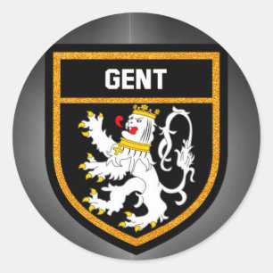 Gent Flag Classic Round Sticker