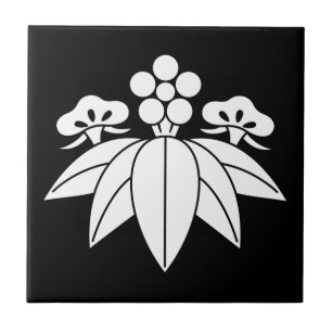 Gentian-style pine bamboo ume ceramic tile