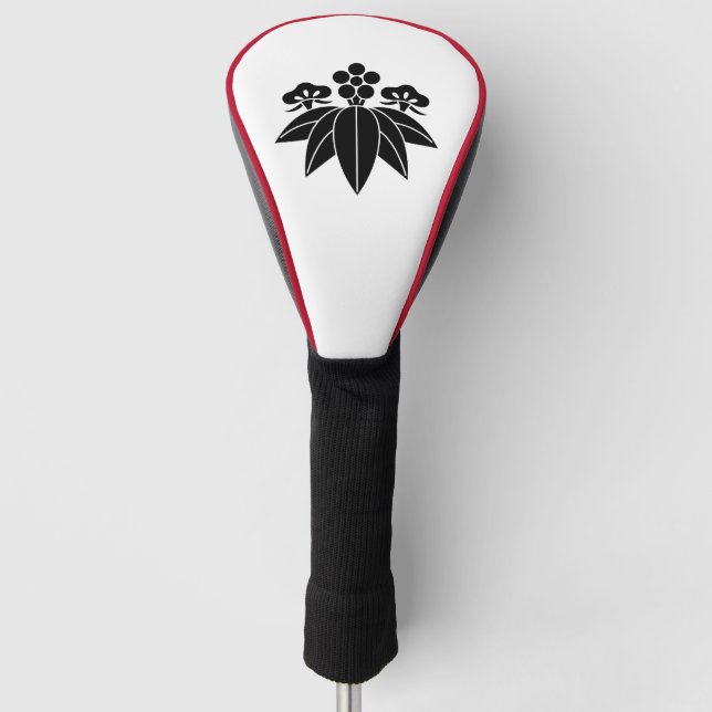 Gentian-style pine bamboo ume golf head cover (Front)