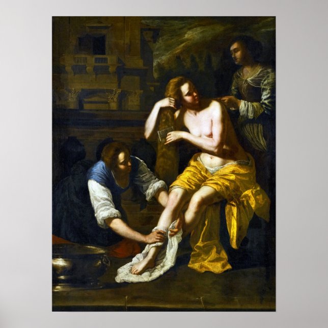 Gentileschi - Bathsheba At Her Bath 1638 Poster (Front)