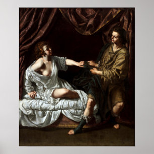 Gentileschi - Joseph And Potiphar's Wife Poster