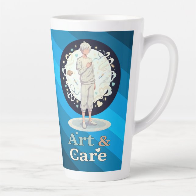 Gentle Anime Doctor Art Latte Mug (Right)