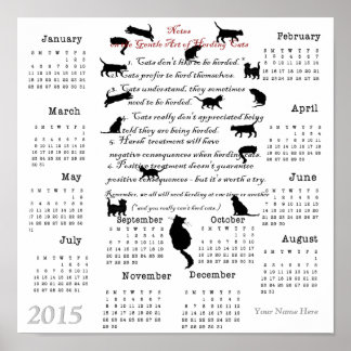 Gentle Art of Herding Cats...2015 Calendar Poster