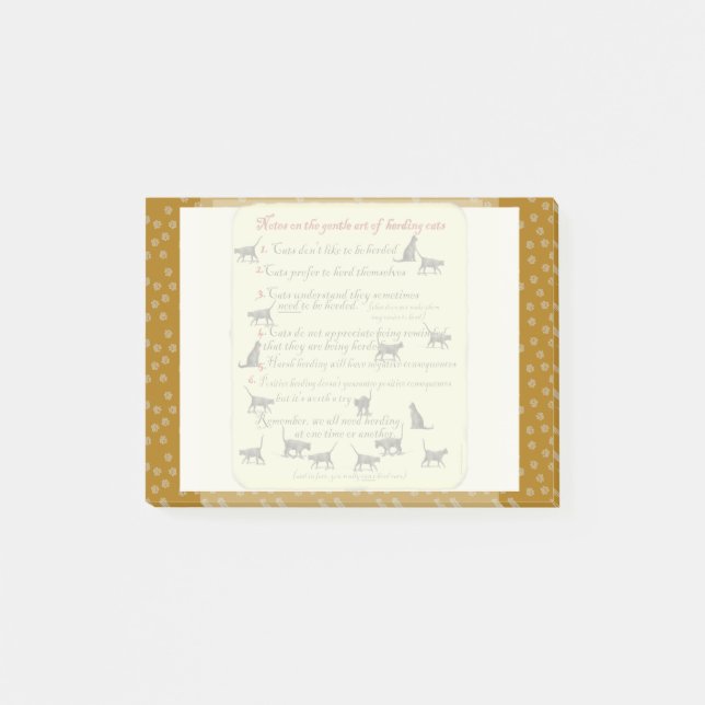 Gentle Art of Herding Cats Post-it Post-it Notes (Front)