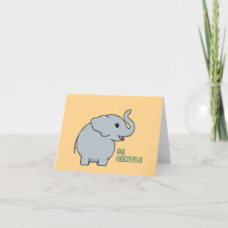 Gentle Baby Elephant Holiday Card